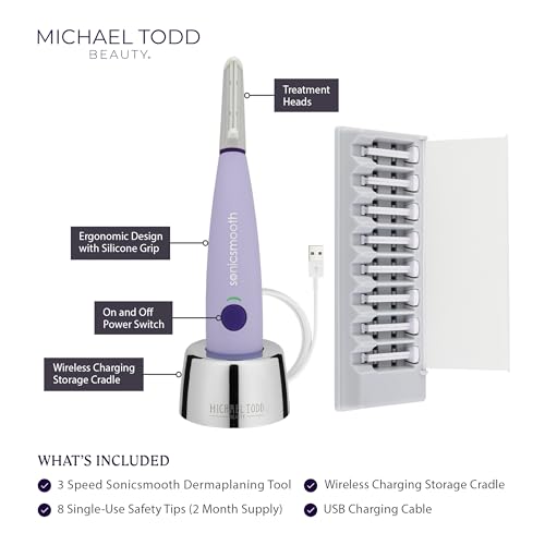 Michael Todd Beauty Sonicsmooth: Sonic Technology Facial Exfoliation & Hair Removal Tool for Women